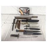Lot of 7 Assorted Knives and Bayonets