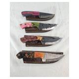 NEW Damascus Knife w/Sheath