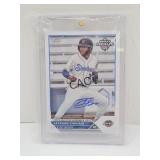 Jackson Chourio Topp Pro Debut Autographed Card