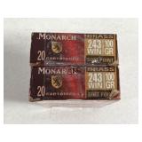 20rds Monarch 243Win 100gr SP