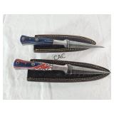 NEW Damascus Knife w/Sheath