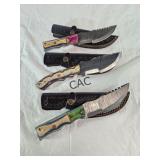 NEW Damascus Knife w/Sheath