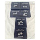 Lot of 6 US Mint Silver Boxed Sets