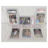 Lot of 6 NBA Graded Cards (Jordan, Duncan, Kidd, N