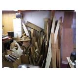 Misc wood pieces,trim. Boards