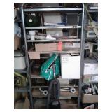 Metal shelf and contents