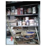 Metal shelf and contents