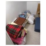 Assorted mattress pads blankets and throws