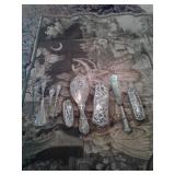 Antique Art Nouveau set and other assorted