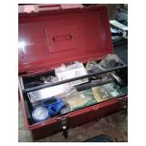 Red toolbox and contents