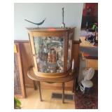 Cabinet, table, & contents