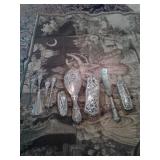 Antique Art Nouveau set and other assorted