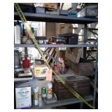 Metal shelf and contents