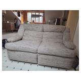 White reclining love seat