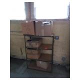 Metal Shelf with contents