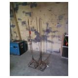 Metal material roll stands