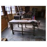 Metal table & contents