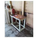 Wooden Table on Wheels