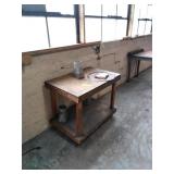 2 Wooden tables & Contents