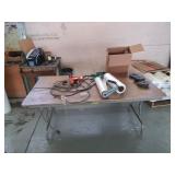 Folding table and contents