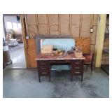 Desk and contents