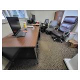 2 desks, 3 chairs