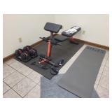 King Kang weight bench & Bowflex weights