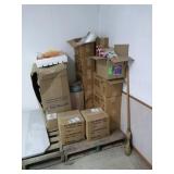 Pallets of party supplies