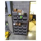 Metal wire rack on wheels