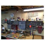 Wall organizers and contents