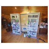 2 shelving units no dvds