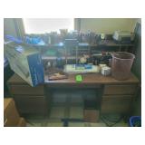 Desk and contents