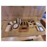 Misc tissue holders, clocks, misc