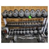 Barbell weight set and 6 bars
