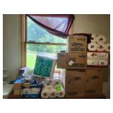Toilet paper, paper towels, tissues