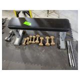 Weights and york bench
