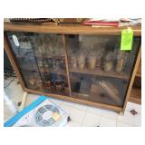Glassware and cabinet