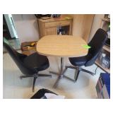 Table and two chairs