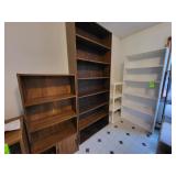 4 assorted shelving units