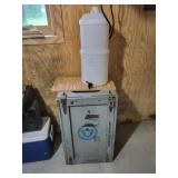 Wood storage box and water container