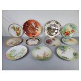 TEN Hand painted & 1 Johnson Bros Decor Plates