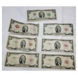 SEVEN $2 1928, 1953 & 1976