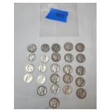 Silver Dimes 1943, 1942, 1941, 1944, 1945