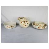 Hall Jewel Tea Leaf - Pitcher and 3 Bowls