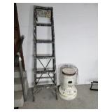 Alum 6ft step ladder & Dura Heat Kerosene Heater
