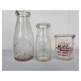 Henry Meyer-W Fork, OH H Miller Dairy Milk Bottles