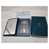US 1990 Mint Prestige Set Silver Dollar more Coins