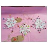 Glass Christmas Snowflake Ornaments 3 -$10 ea