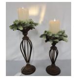 Candle sticks with flickering wick candles