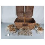 P&G Gift Basket with Votive Candles & Shot Glasses